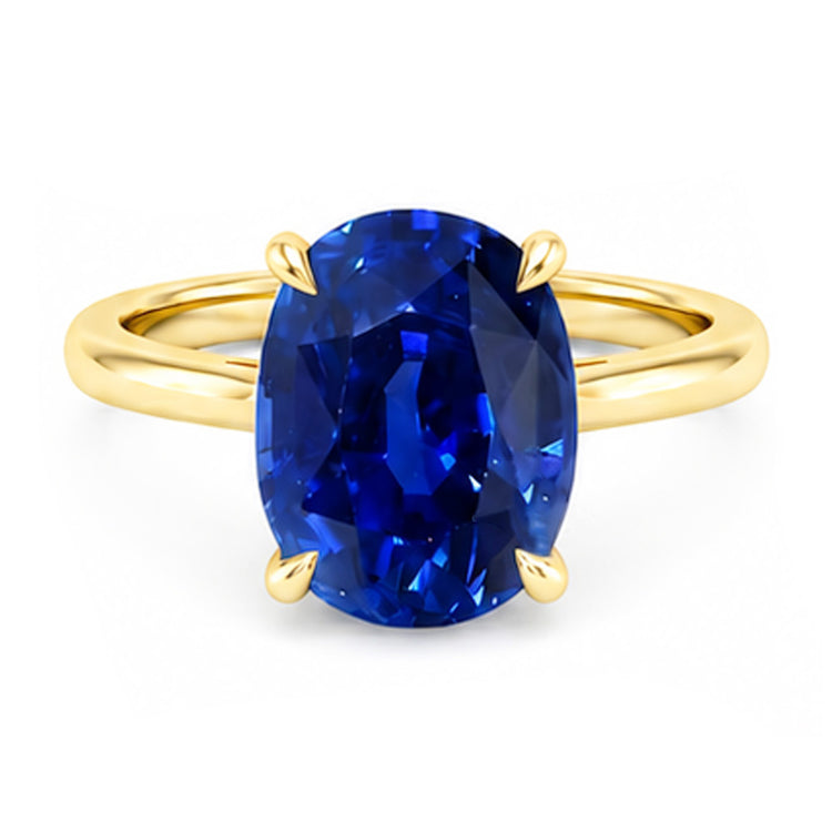 Bague de Fiançailles Saphir Or Jaune 4 Carats