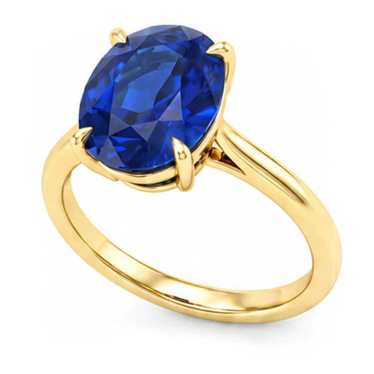 Bague de Fiançailles Saphir Or Jaune 4 Carats