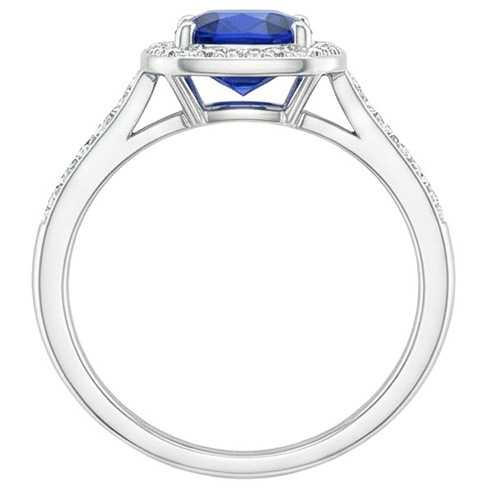 naturel cushion diamant 14carats bague angle de côté
