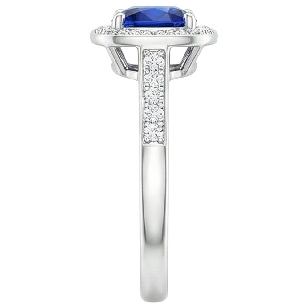 naturel cushion diamant 14carats bague sur blanc
