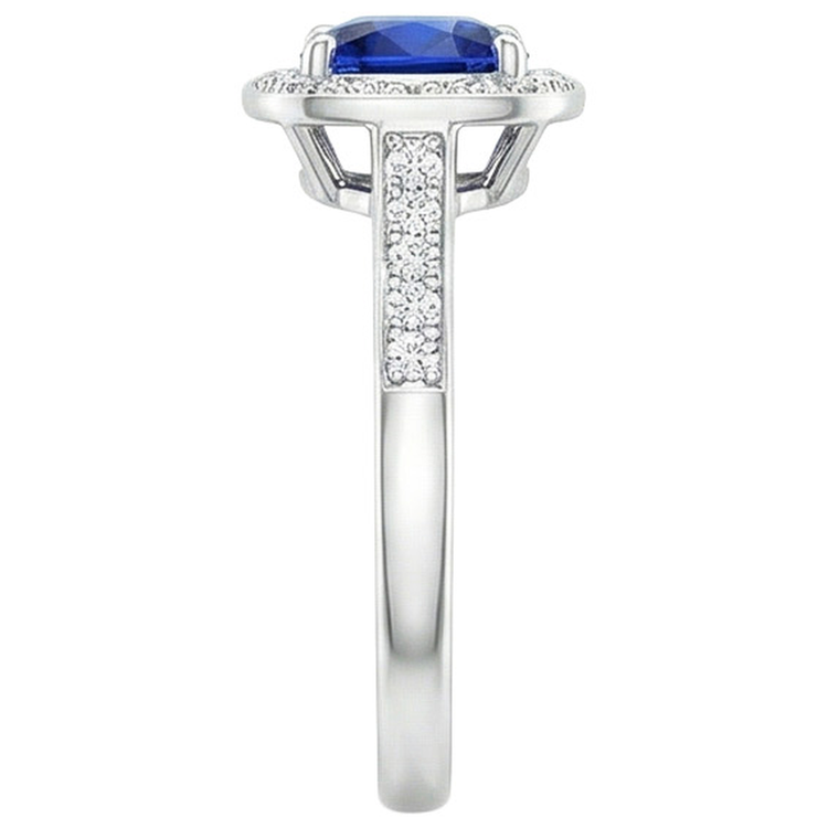 naturel cushion diamant 14carats bague sur blanc
