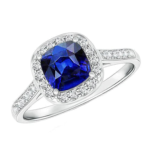 Bague de Fiançailles Saphir Pour Femme En Or