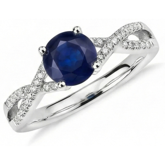 naturel round diamant 1carats bague angle de côté