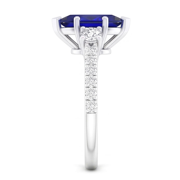 Bague de Fiançailles Saphir Taille Marquise