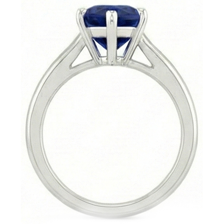 naturel pear saphir 3carats bague sur blanc