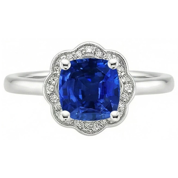 Bague de Fiançailles Saphir de Birmanie