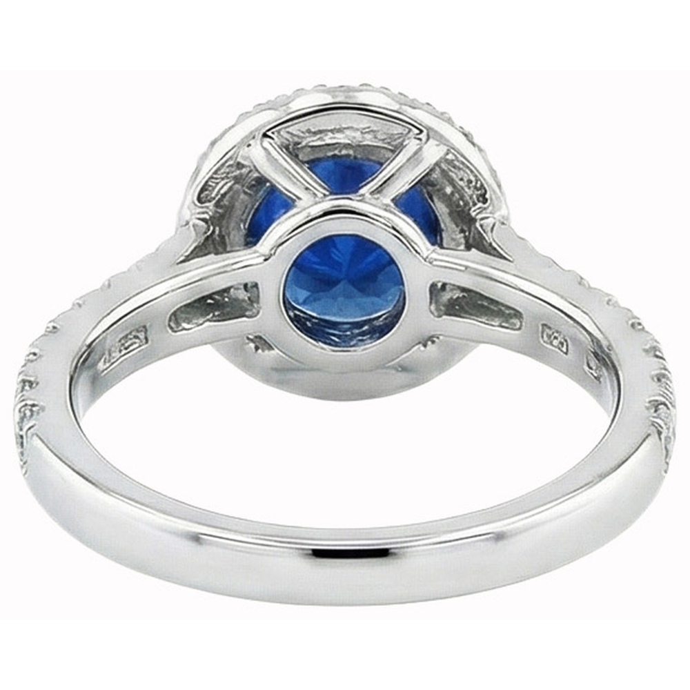 naturel round diamant 3.90carats bague vue de profil