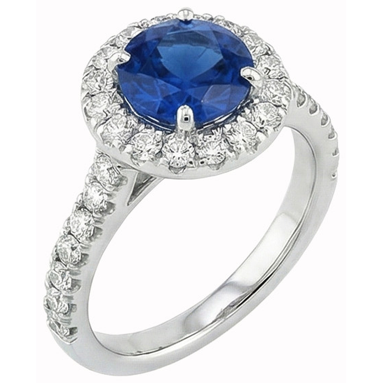 naturel round diamant 3.90carats bague détail rapproché