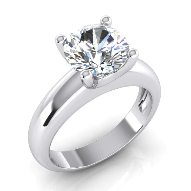 Bague de Fiançailles Solitaire 2 Carats Réel Diamant Pour Femme