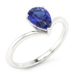 Bague de Fiançailles Solitaire Ceylan Saphir 1.50 Carats Or