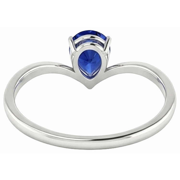 Bague de Fiançailles Solitaire Ceylan Saphir 1.50 Carats Or
