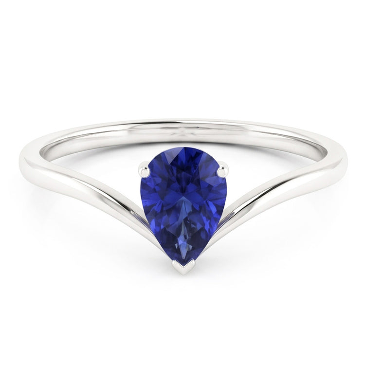 Bague de Fiançailles Solitaire Ceylan Saphir 1.50 Carats Or