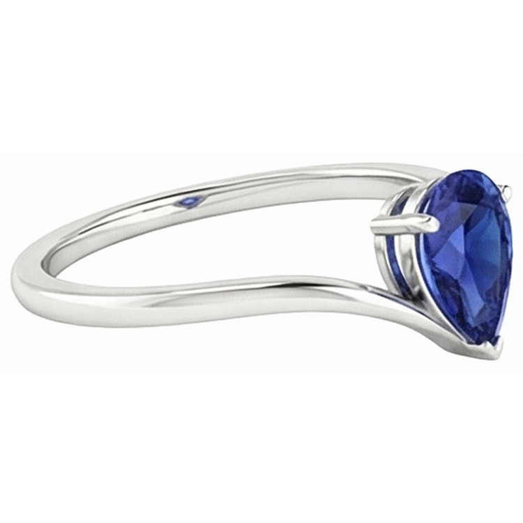 Bague de Fiançailles Solitaire Ceylan Saphir 1.50 Carats Or