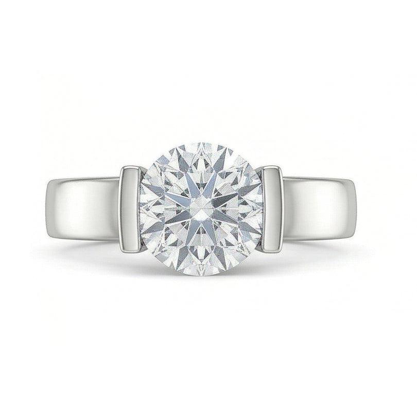 naturel diamant 3carats bague vue de dessus