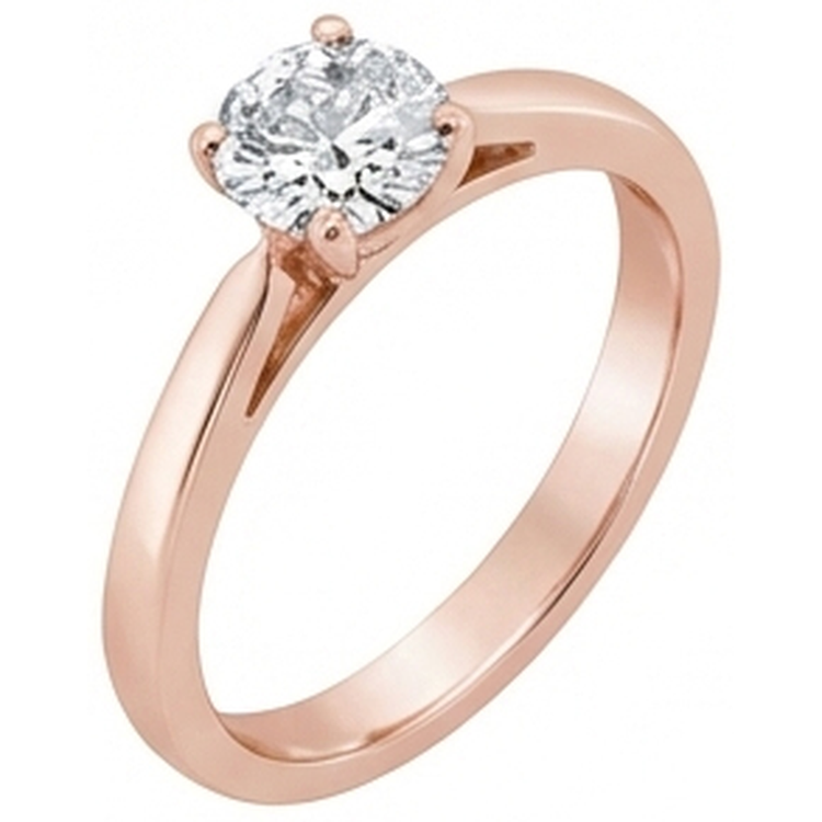 naturel round diamant 1carats bague angle de côté