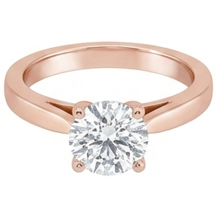 naturel round diamant 1carats bague détail rapproché