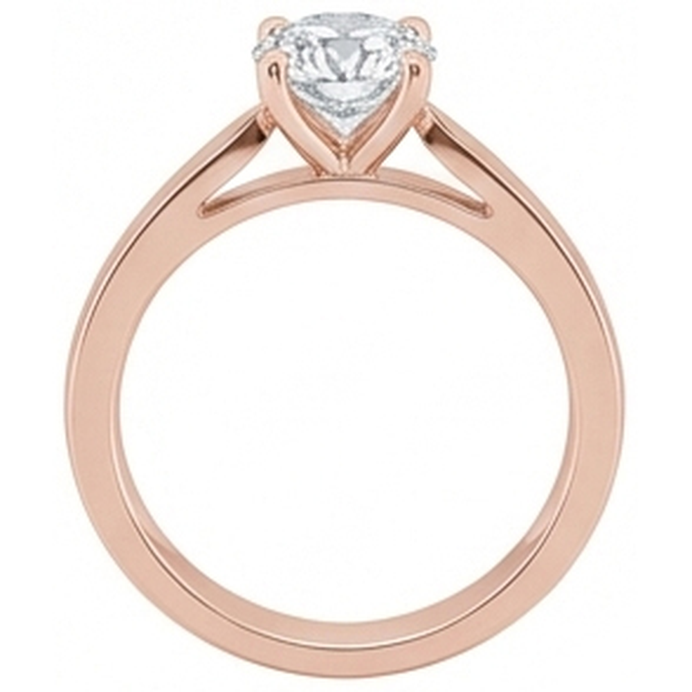 naturel round diamant 1carats bague vue de dessus