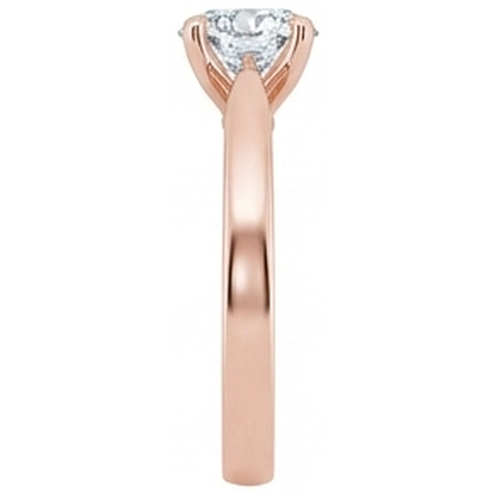 naturel round diamant 1carats bague vue de profil