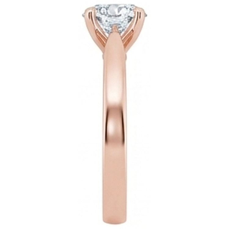 naturel round diamant 1carats bague vue de profil