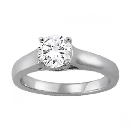 Bague de Fiançailles Solitaire Réel Diamant Rond 1.51 Carats