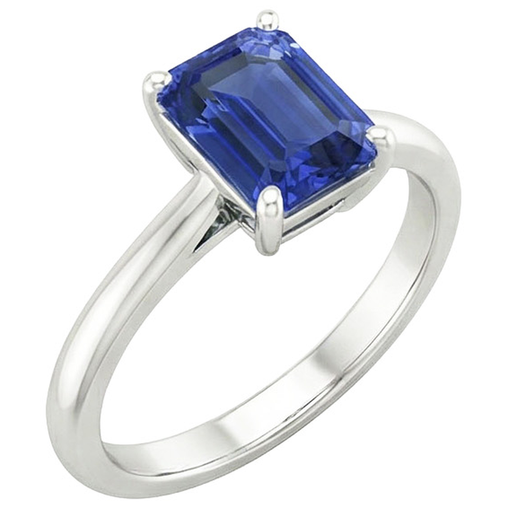 Bague de Fiançailles Solitaire Saphir 4 Carats
