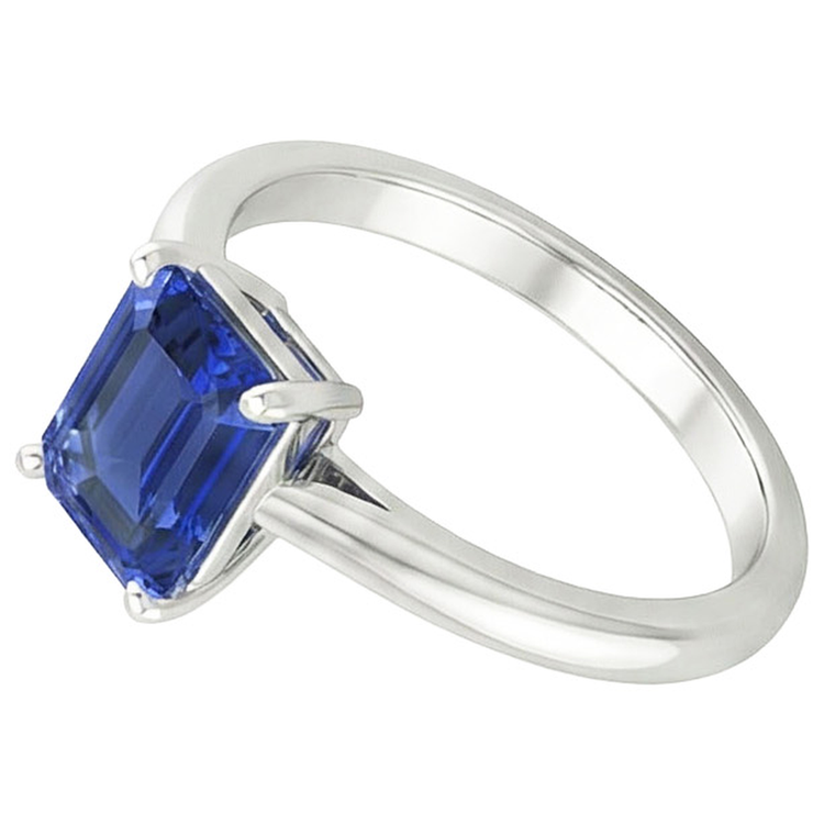 Bague de Fiançailles Solitaire Saphir 4 Carats