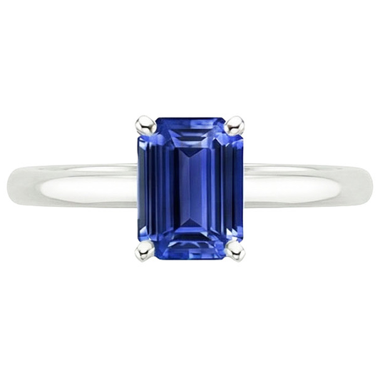 Bague de Fiançailles Solitaire Saphir 4 Carats