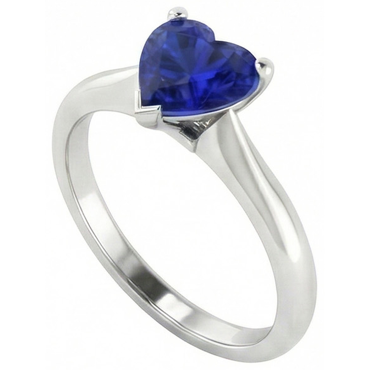 naturel heart diamant 1.50carats bague vue de dessus