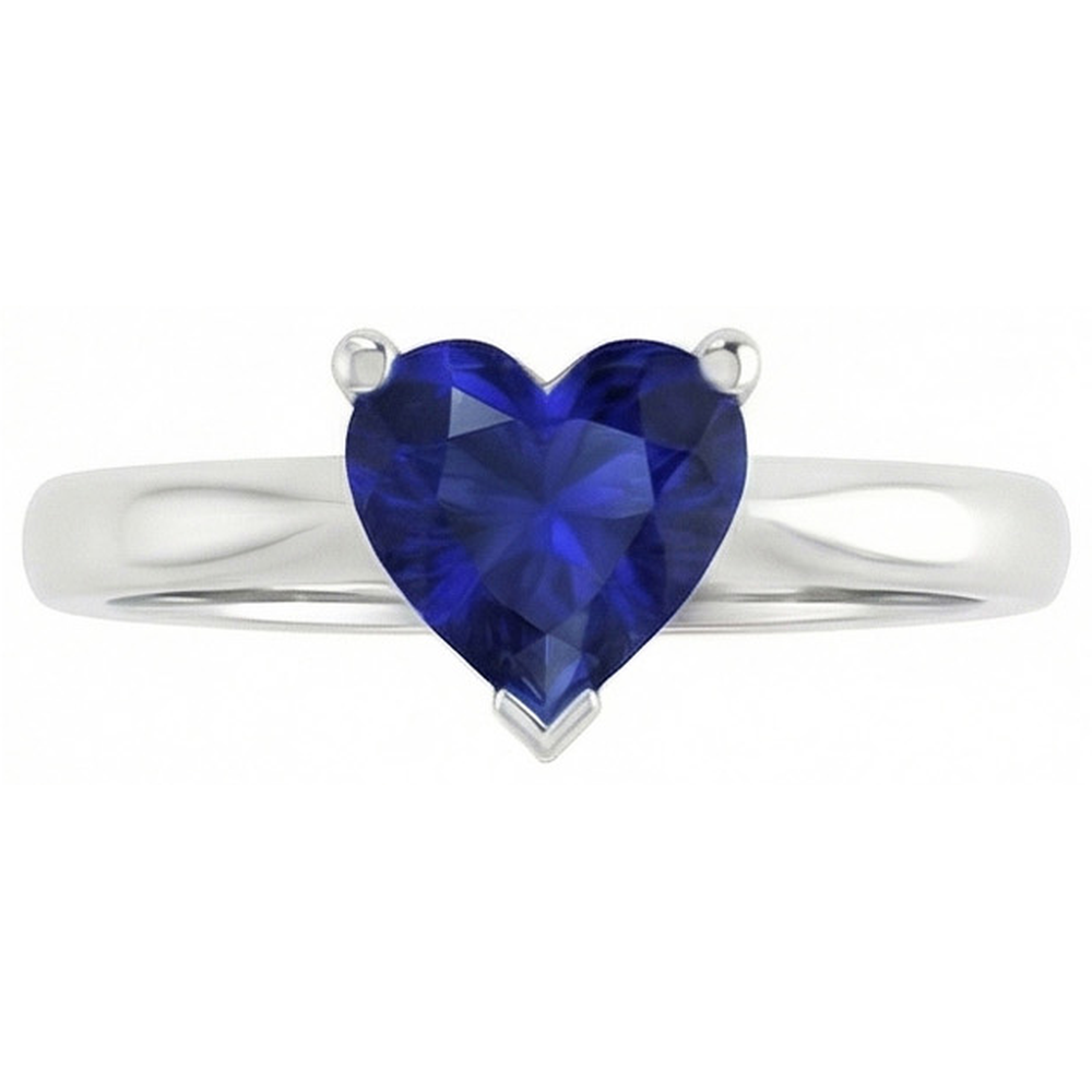 naturel heart diamant 1.50carats bague vue de profil