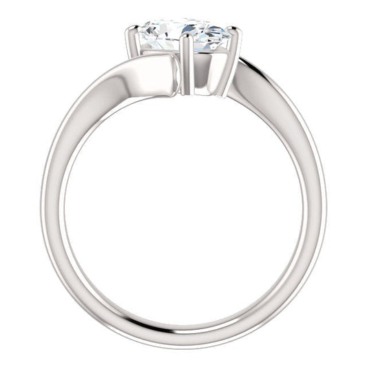 Bague de Fiançailles Solitaire Véritable Diamant Ovale 1.25 Carat