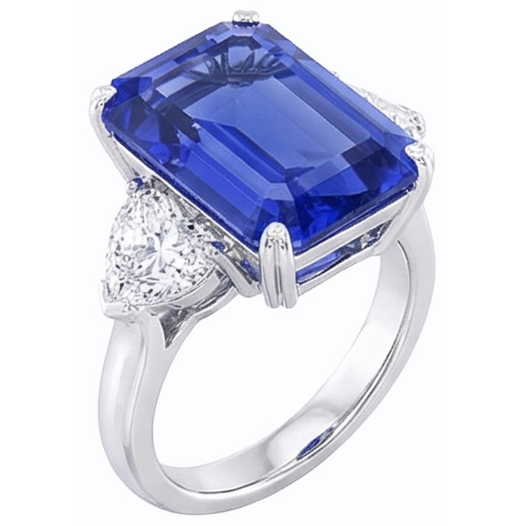 naturel diamant 3.50carats bague vue de face