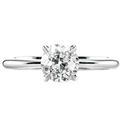 Bague de Fiançailles Véritable Diamant Classique 1 Carat