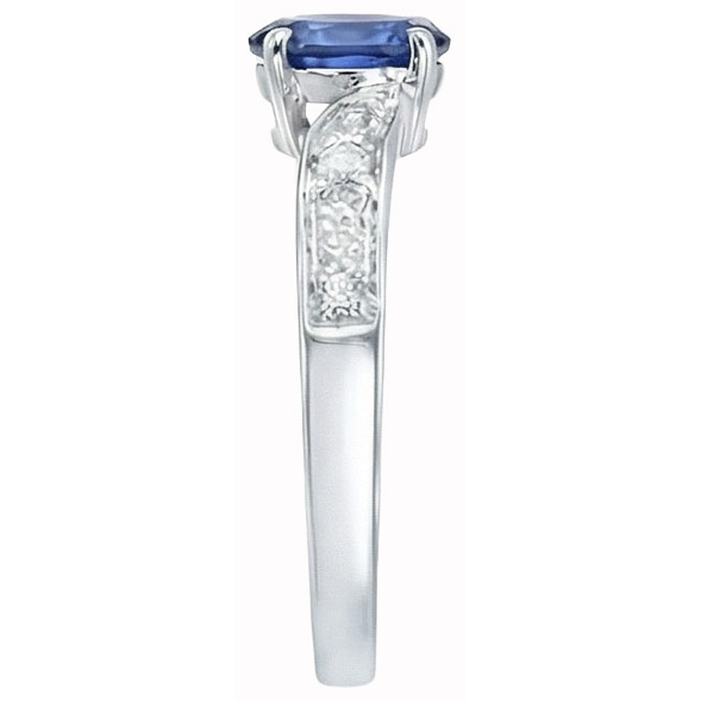 naturel round diamant 1carats bague vue de dessus