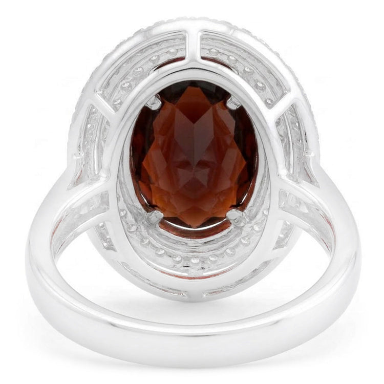 Bague de cocktail Halo Grenat Statement