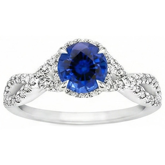 naturel round diamant 4.85carats bague angle de côté