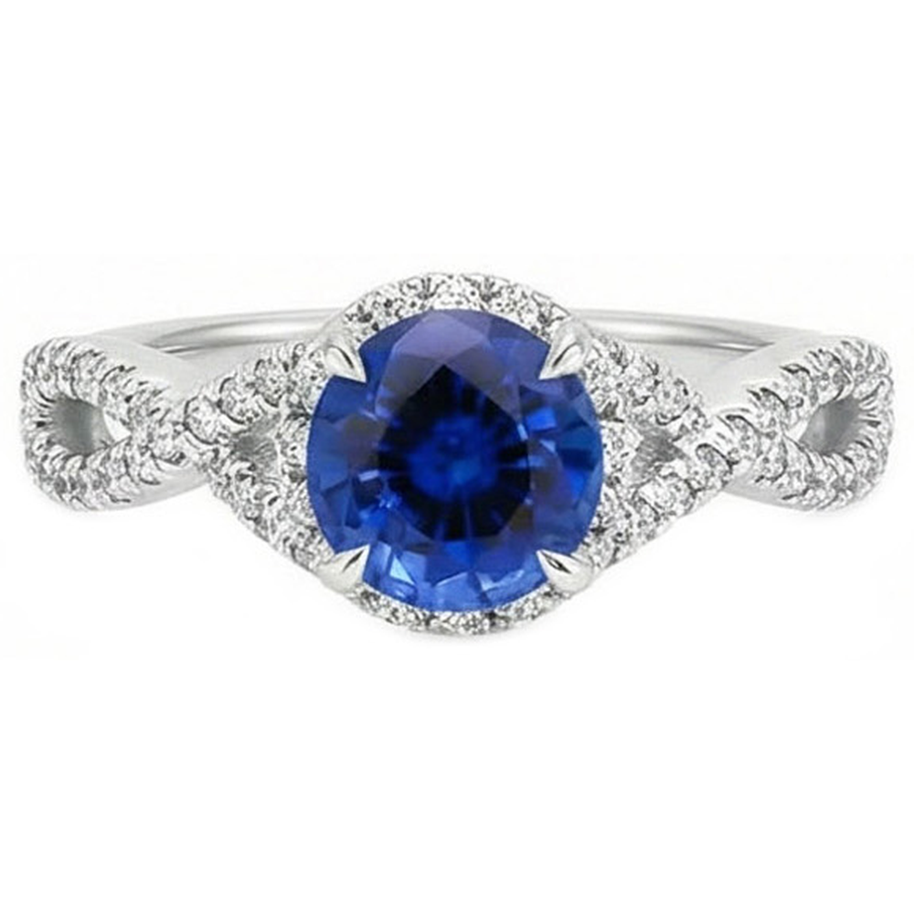 naturel round diamant 4.85carats bague détail rapproché