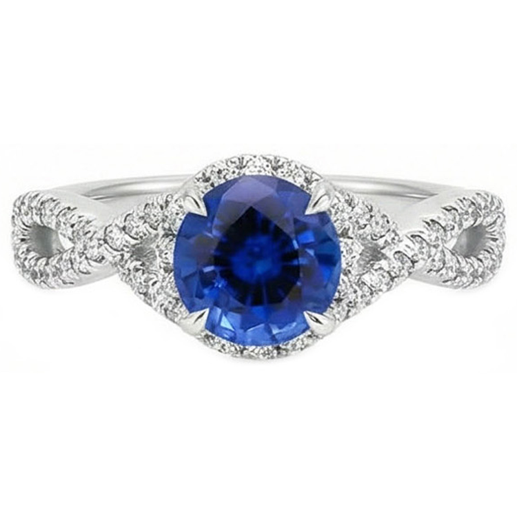 naturel round diamant 4.85carats bague détail rapproché