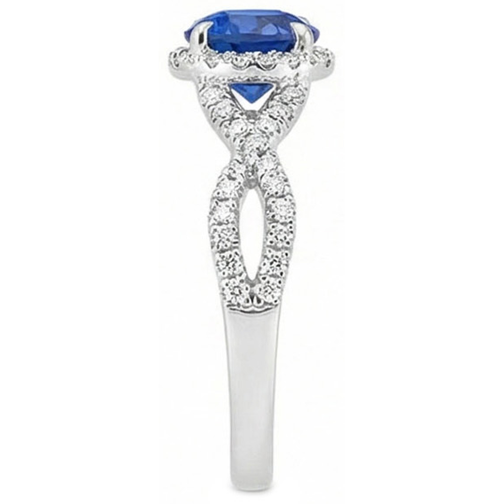 naturel round diamant 4.85carats bague vue de dessus