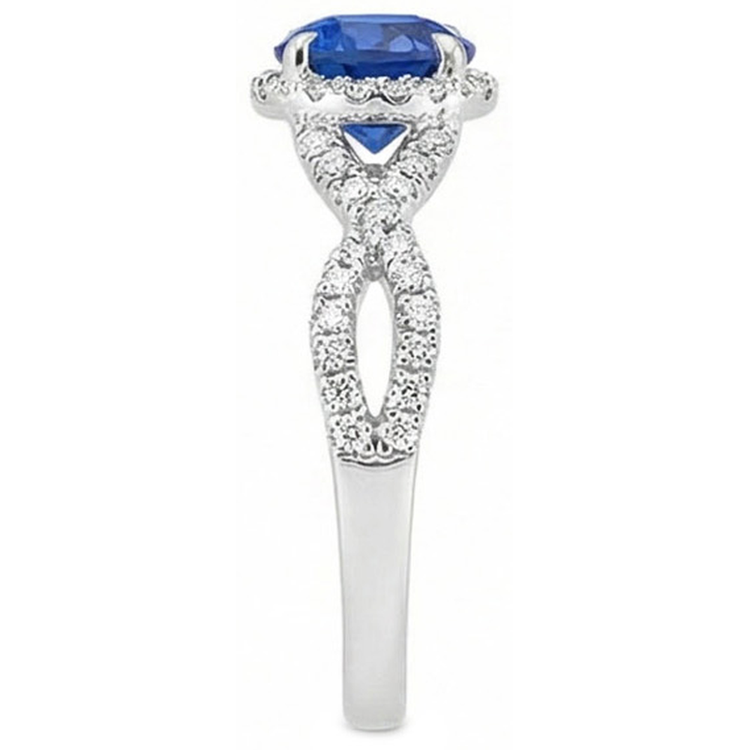 naturel round diamant 4.85carats bague vue de dessus