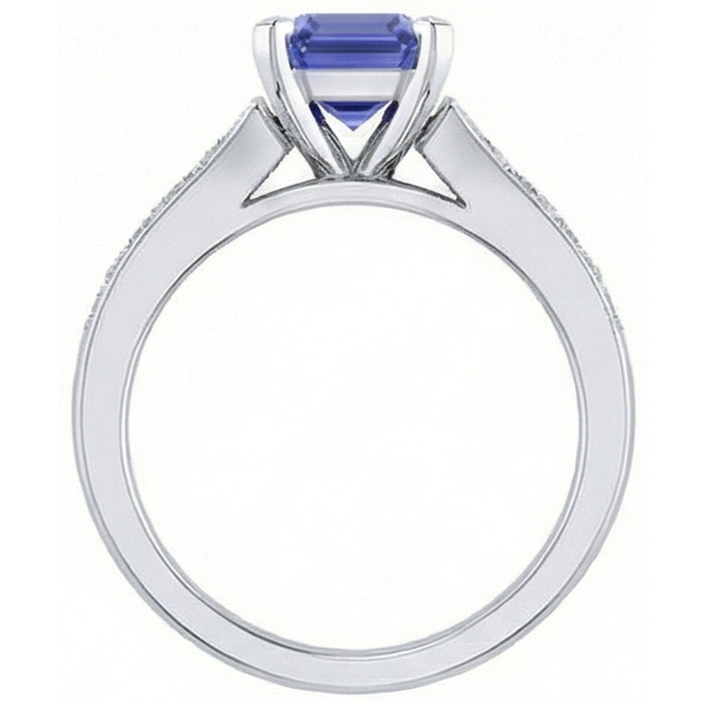 naturel diamant 3carats bague sur blanc