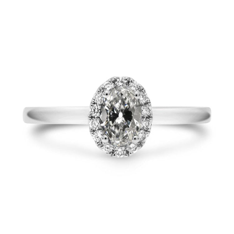 Bague de fiançailles Halo Oval ancienne mine Cut Naturel Diamond Or 14K 3.50 Carats