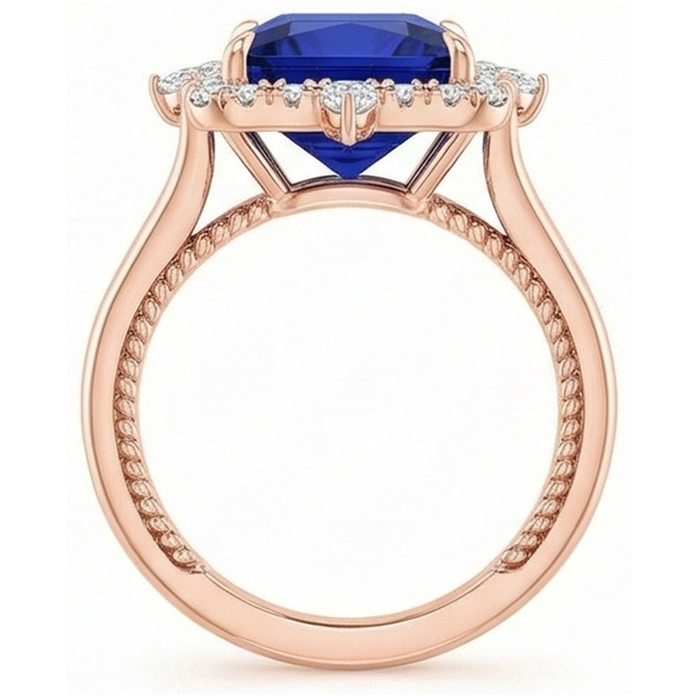 naturel marquise diamant 6.25carats bague angle de côté