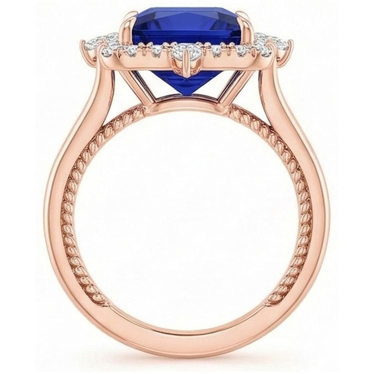 naturel marquise diamant 6.25carats bague angle de côté