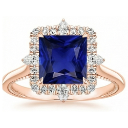 Bague Diamant Naturel 6.25 Carats - Or Rose 14K