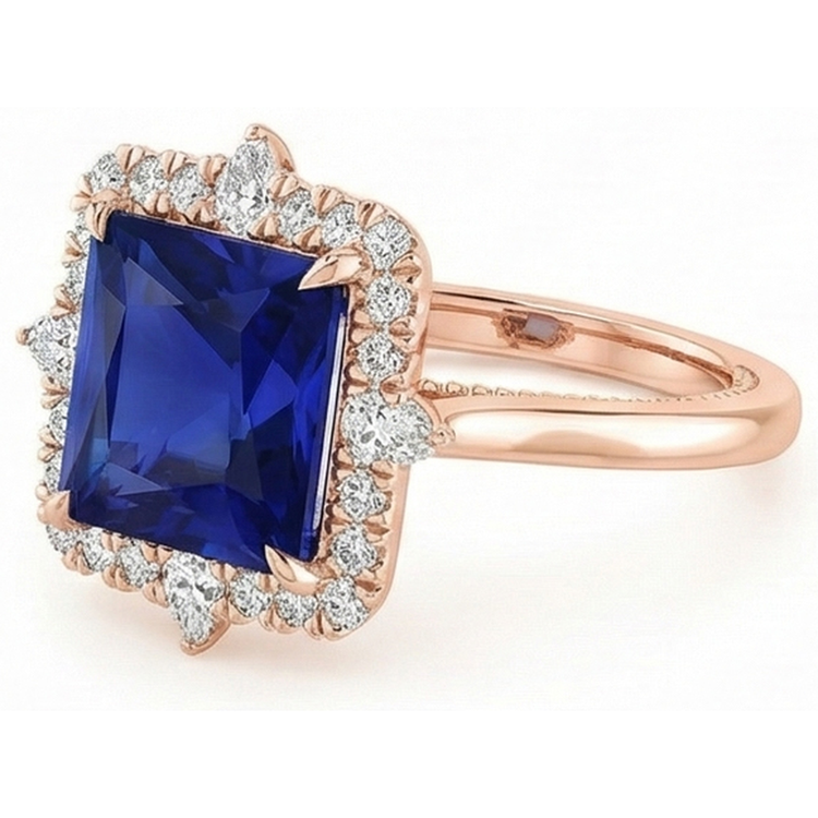 naturel marquise diamant 6.25carats bague sur blanc
