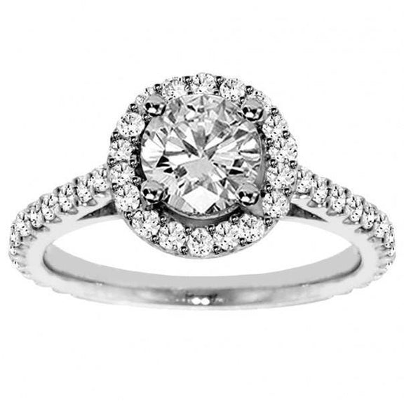 Bague de fiançailles Naturel diamant rond 2.75 carats