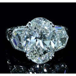 Bague de fiançailles Réel diamant 3 pierres 8 carats bijoux de style vintage nouveau