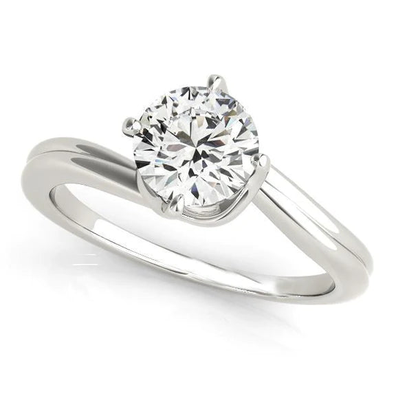 Bague de fiançailles Réel diamant solitaire 2.75 carats or blanc