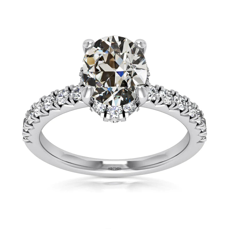 Bague de fiançailles Réel diamant taille ancienne ronde bijoux pour femme 5.75 carats