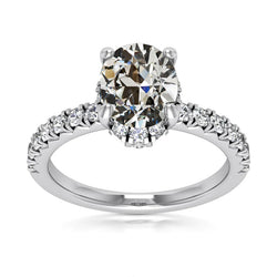 Bague de fiançailles Réel diamant taille ancienne ronde bijoux pour femme 5.75 carats